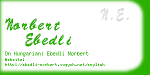 norbert ebedli business card